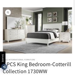 New King Bedroom Set 4 Pieces 