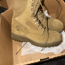 McRae USMC Combat Boots Mens 8.5 R Coyote Tan Hot Weather Vibram Military Issue