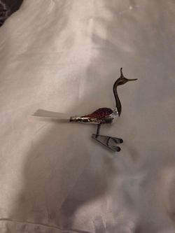 Vintage Glass Bird Clip-On Ornament