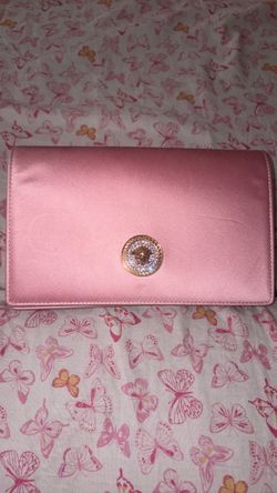 Versace Pink Satin Clutch Bag