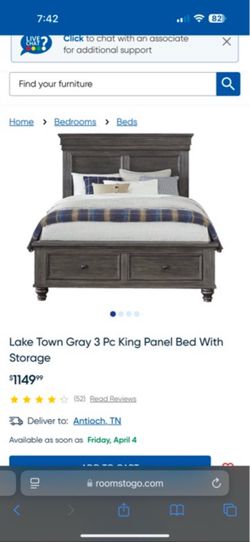 King size bed frame