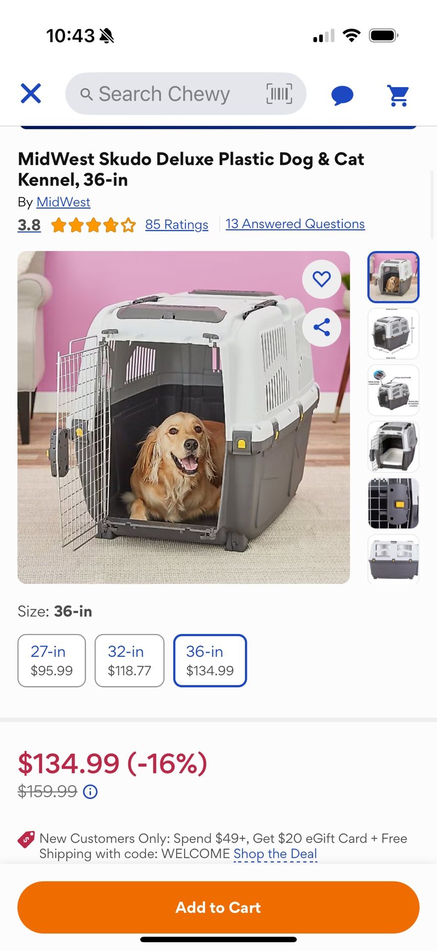 Skudo 36 In Dog Kennel