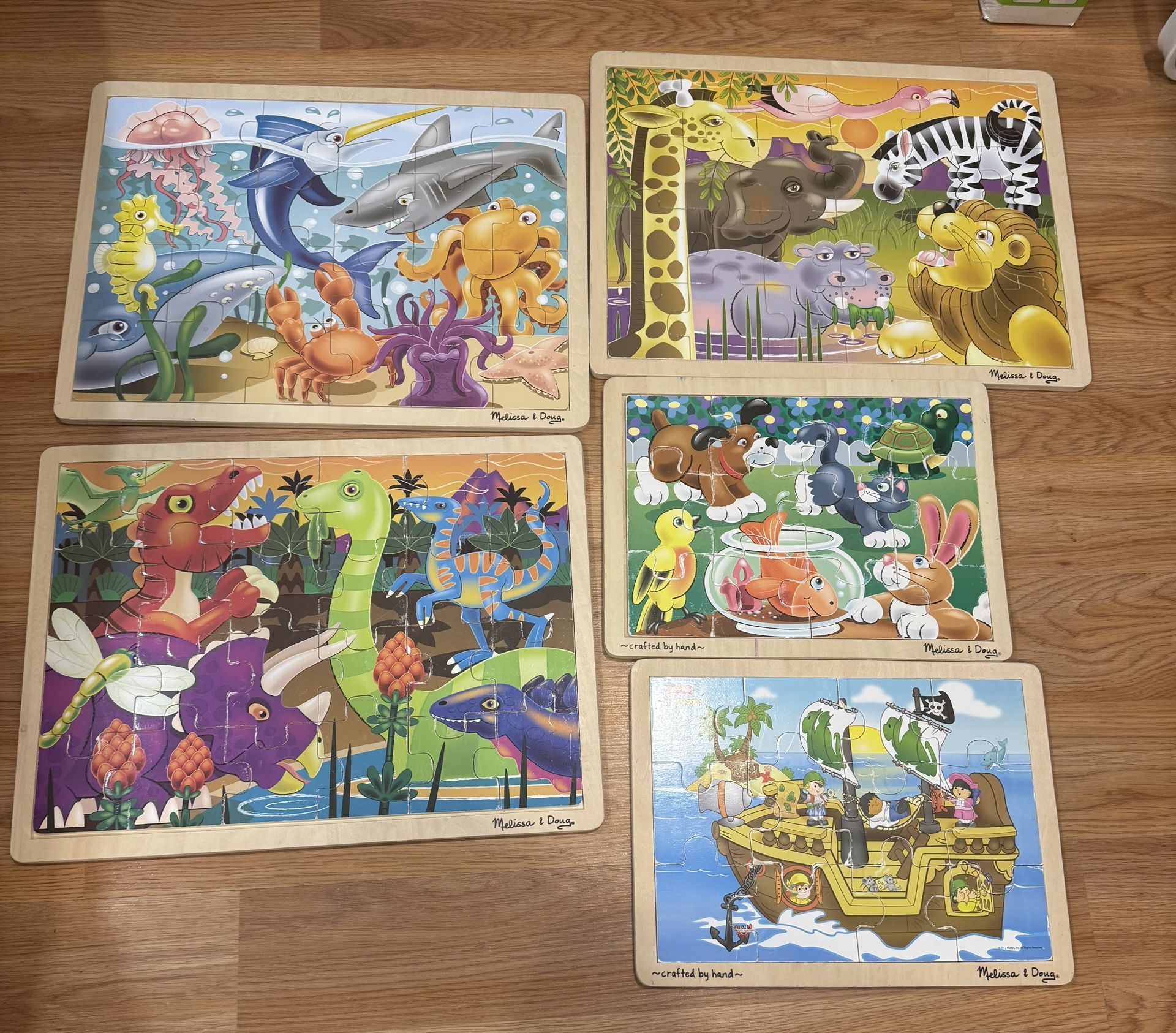 5 Melissa & Doug 5 Puzzles 8$ For All