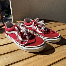 Vans Red “Old Skool” Shoes - Women’s Size 7