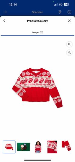 Rolling Stones Fair Isle Girls Holiday Sweater