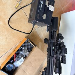 .22 pcp air rifle Hatsan bull boss + compressor