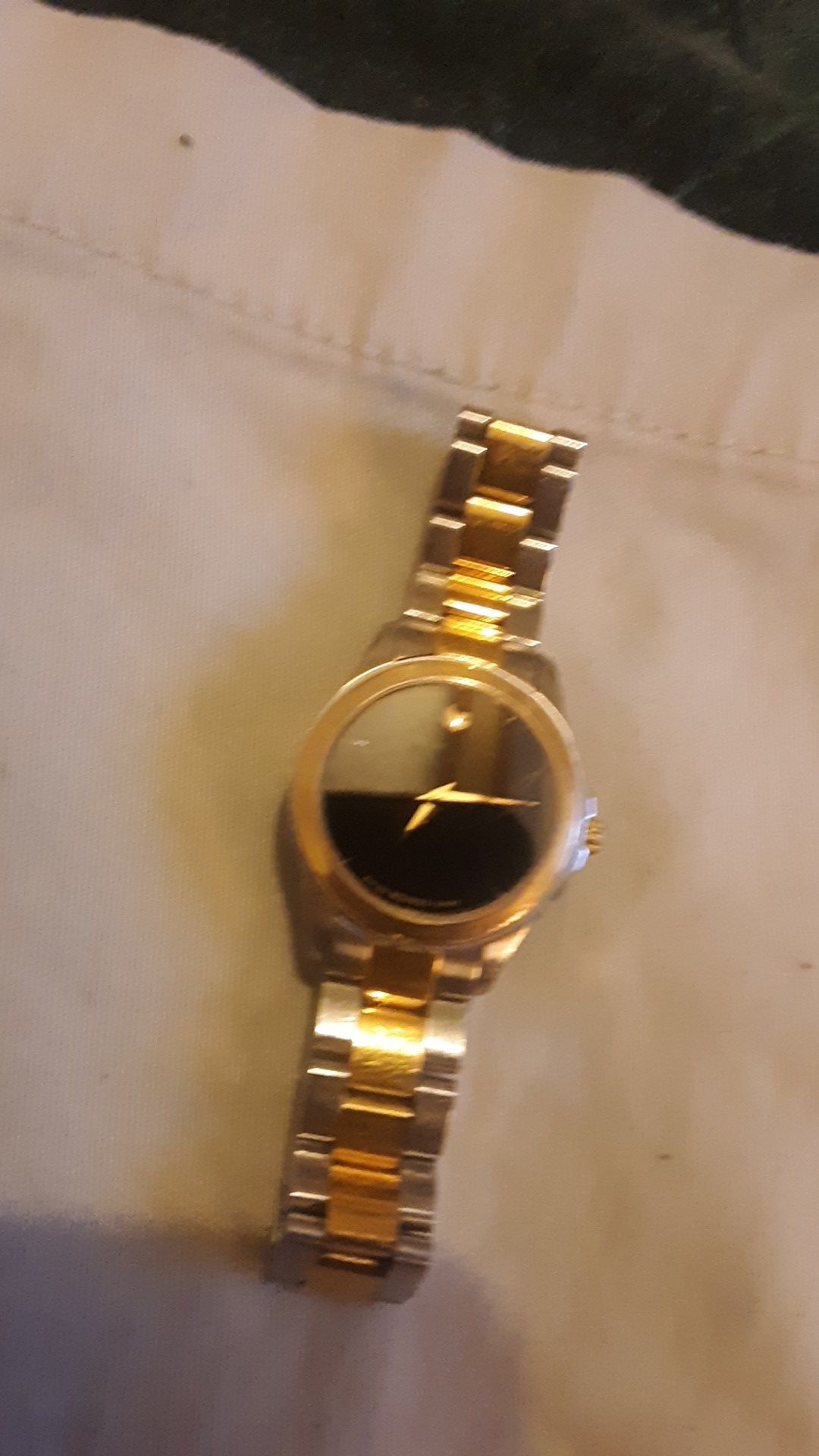 Movado museum womens two tone classical dial watch