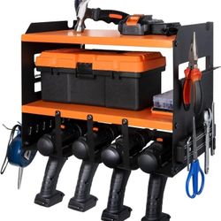 Power Tool Organizer Wall Mount, 3-Tier Drill Holder