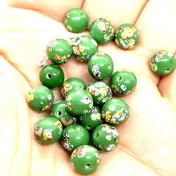 Lot Of Vintage Green Beads