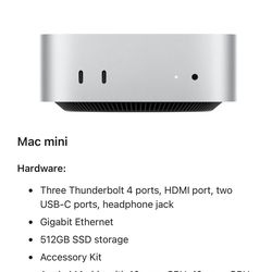 Apple computer - mac mini m4 - 16gb ram - 512ssd hard drive
