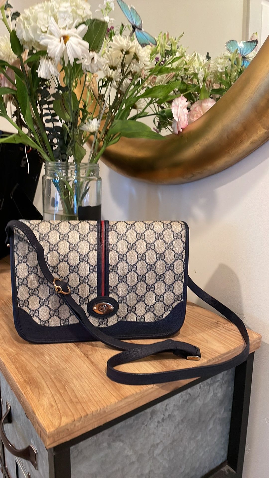 Gucci Vintage Monogram Crossbody Bag