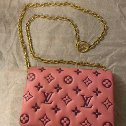 Coussin Pochette Pink/ Purple Monogram Pattern