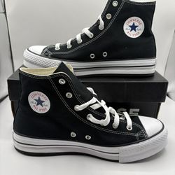 New Converse CTAS EVA Lift Hi Black White Kids Youth Size 7 Sneakers 
