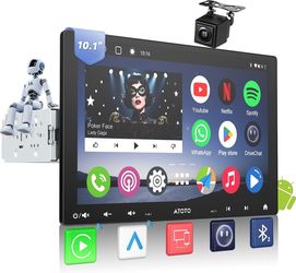 ATOTONA 10.1” QLED Car Stereo Wireless CarPlay Android Auto AI