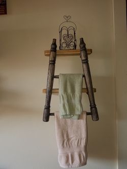 Towel & Shelve made from old chair parts