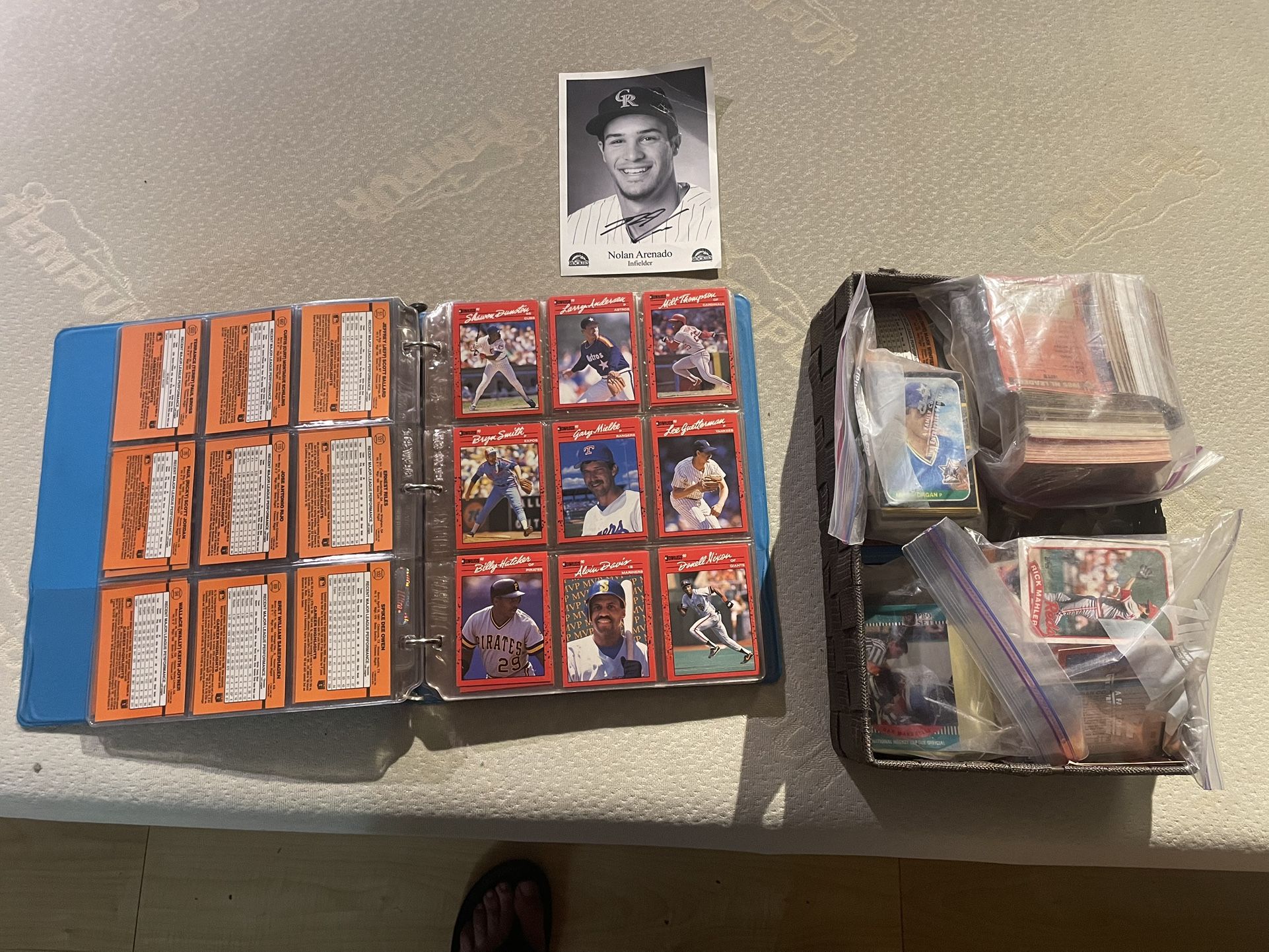 Baseball Card Collection And Signed Photo
