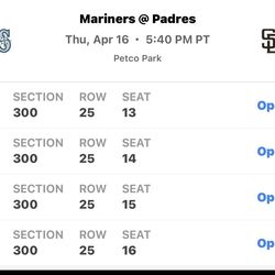 Padres vs mariners 4/16