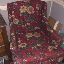 Red Floral Chair 