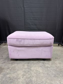 Lavender Microfiber Ottoman