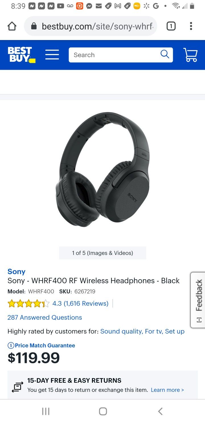 Headphones Sony Wh 400 Sony WH-RF400 Wireless Home Theater Headphones