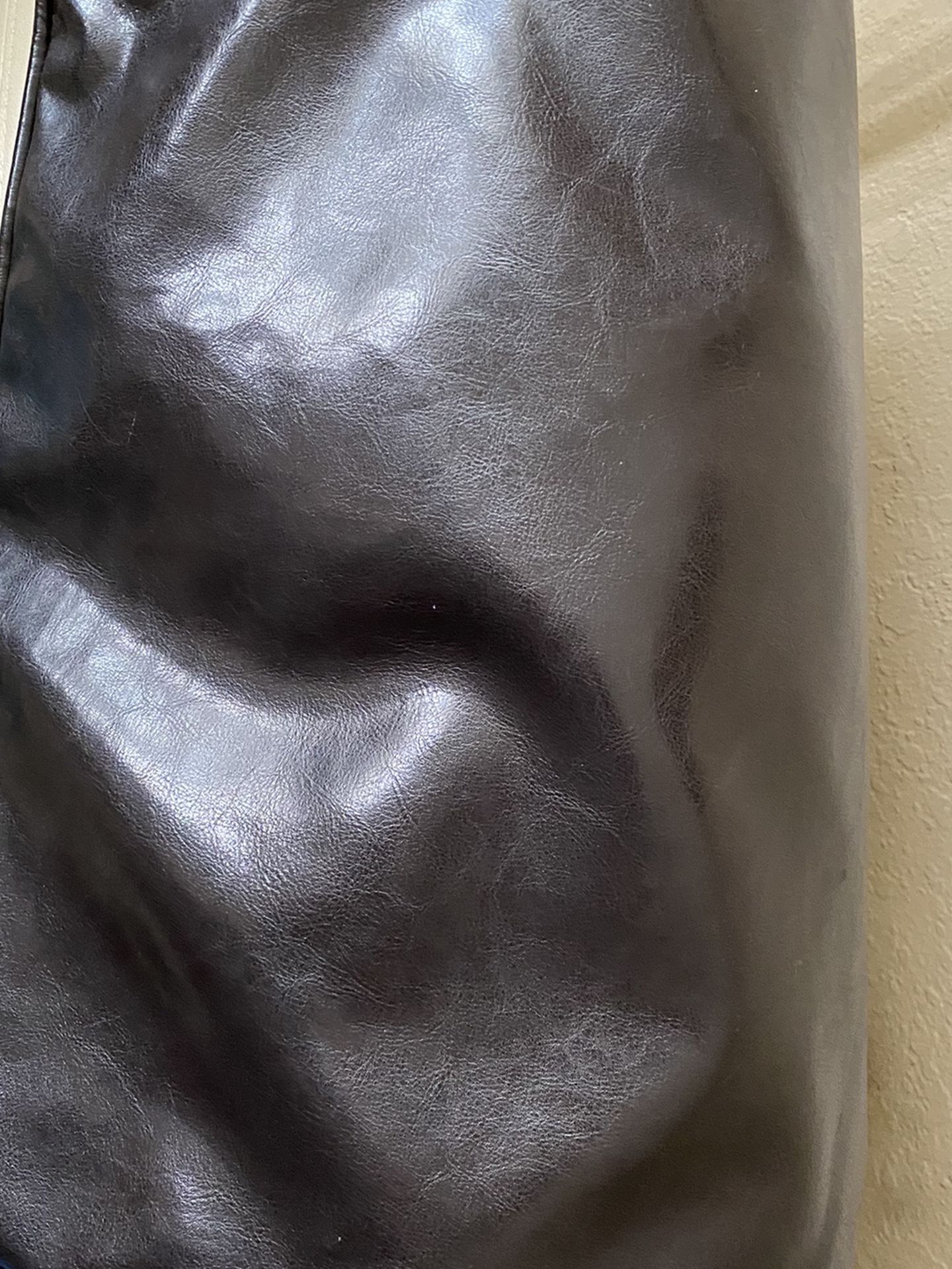 2 brown Leather Couch Pillow Covers