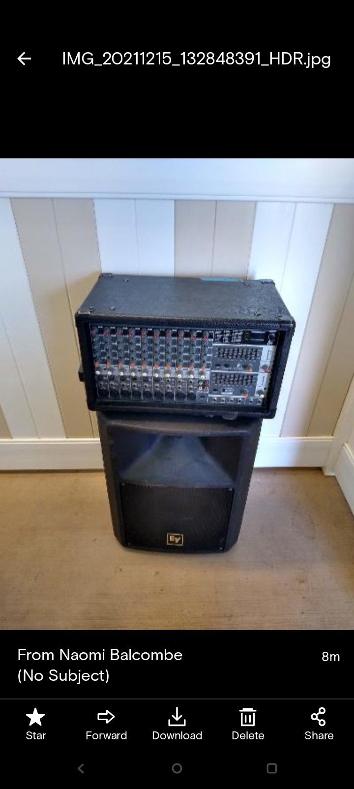 2 EV SX200 PA Speakers.