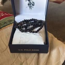 3 Black U.S. Polo ASSN. Bracelets