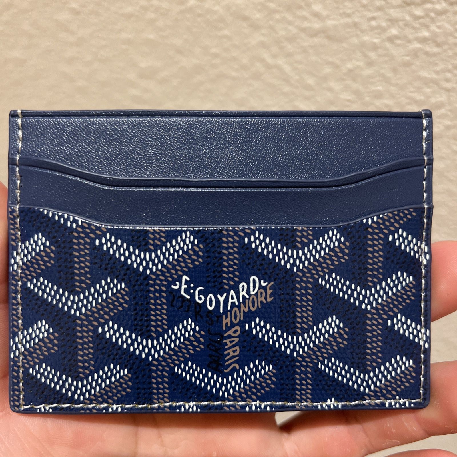 Goyard Card Holder Navy Blue