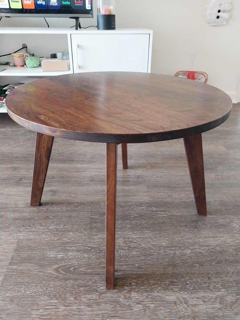 A Beautiful Wooden Round Coffee Table on sale