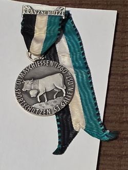 Shooting Medal Marksmanship Rifle 1960 Germany