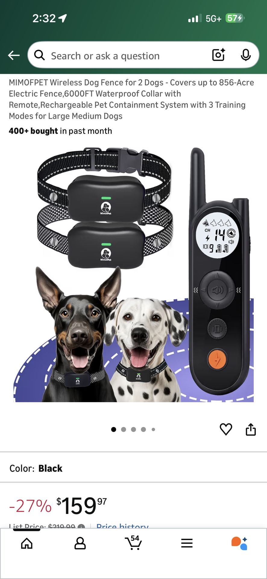 MimofPet Wireless Dog fence Dog training Collar