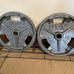 Pair of VTX 45lb Olympic Weight Plates