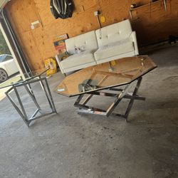 Modern Glass Coffee Table Set 