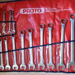 PROTO Tool 1200R-M METRIC Combination Wrench Set