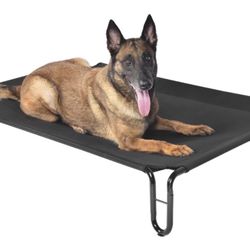 New Elevated Outdoor Dog Bed - Raised Dog Bed for Large Dogs, Waterproof Dog Cot Bed Easy to Assemble, Cooling Elevated Dog Bed with Breathable Teslin