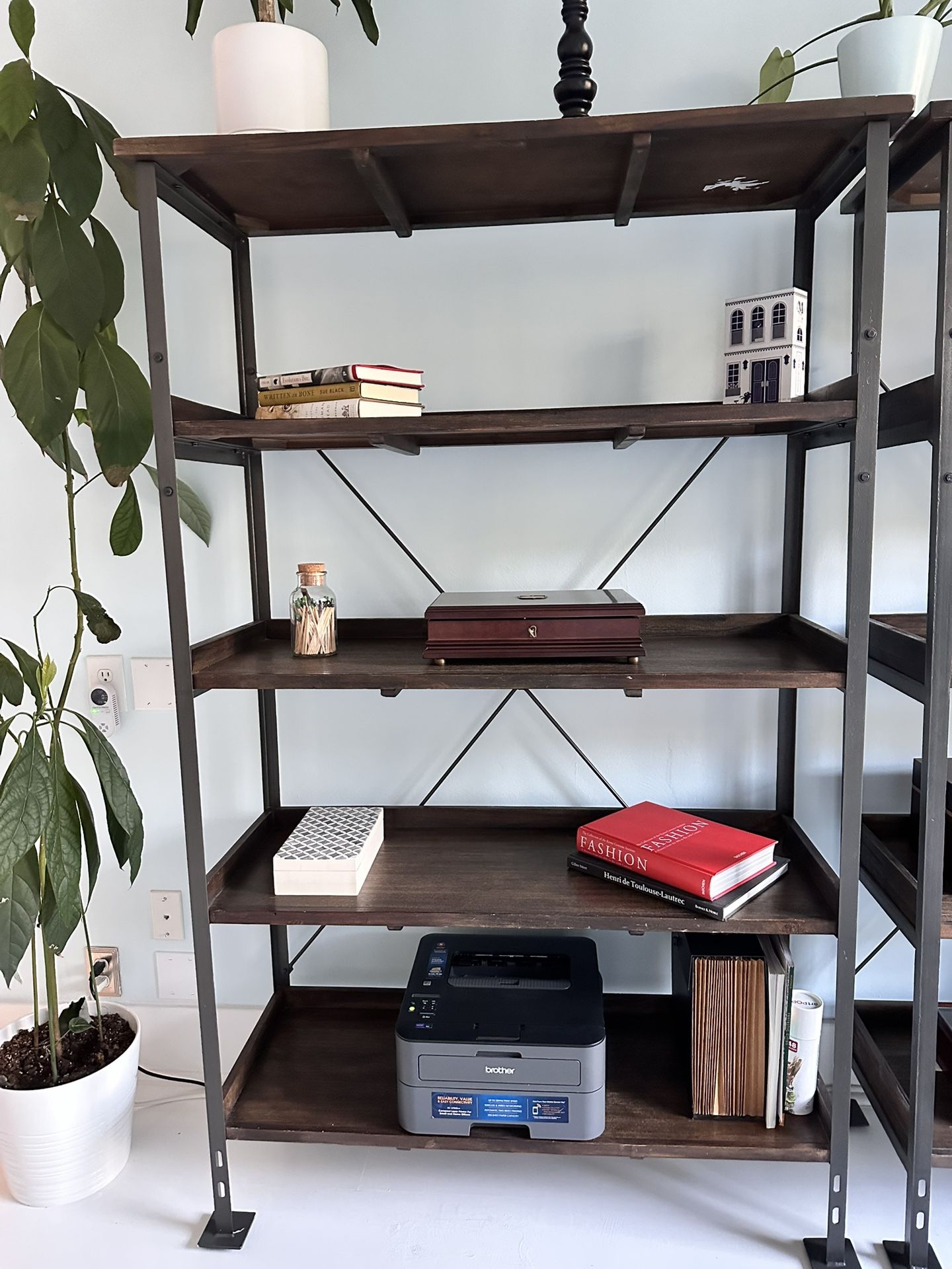 Make an Offer! Book Shelf Wood Metal, Laboratory, Library, Display
