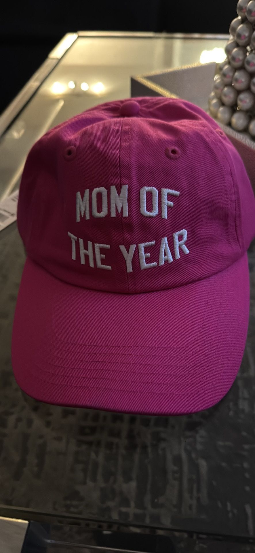 Baseball cap MOM OF THE YEAR pink Hat