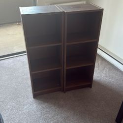 Two Darkwood Bookshelves