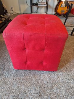 Red foot stool