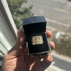 14k gold nugget pinky ring men’s