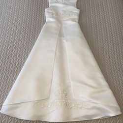 David Bridal Flower Girl Dress Ivory Size 8