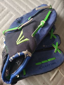 Easton Baseball Glove Blue and Green