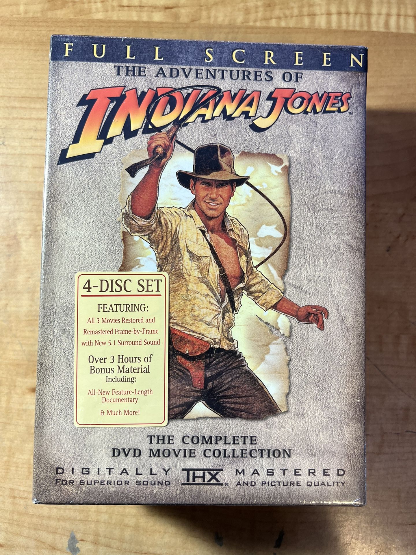 The Adventures of Indiana Jones: Complete DVD Movie Collection 4 DVD NEW MINT