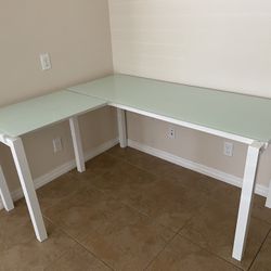 Corner Glass Top  Desk