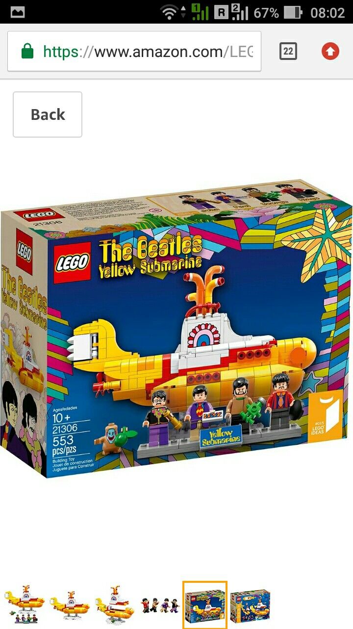 LEGO set 21306 The Beatles yellow submarine RARE brand new