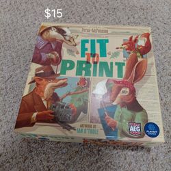 Fit To Print Board Game