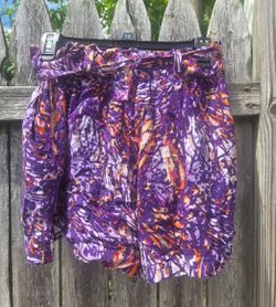 Tramp Purple Abstract Print Shorts