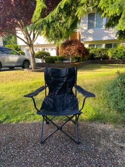 Black Folding Camping Chair