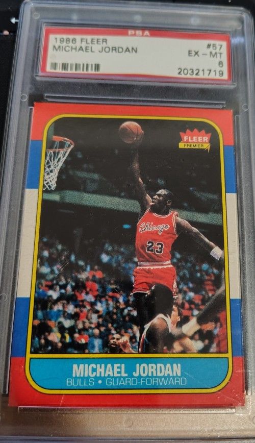 1986 MICHAEL JORDAN ROOKIE CARD FLEER #57