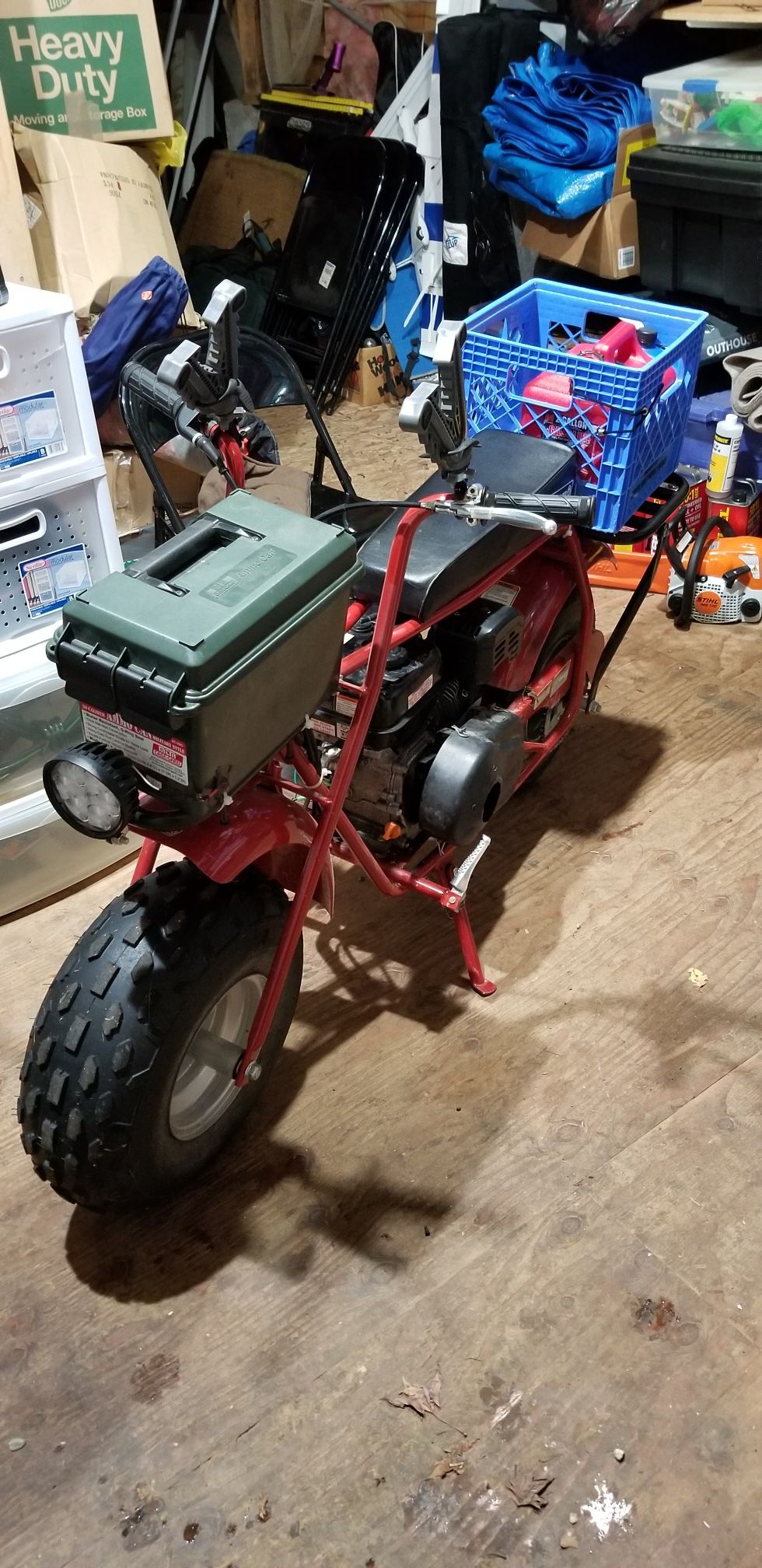 Hunting setup Coleman ct200u mini bike with 212cc engine swap. EXCEPTING TRADES FOR A SMALL BOAT